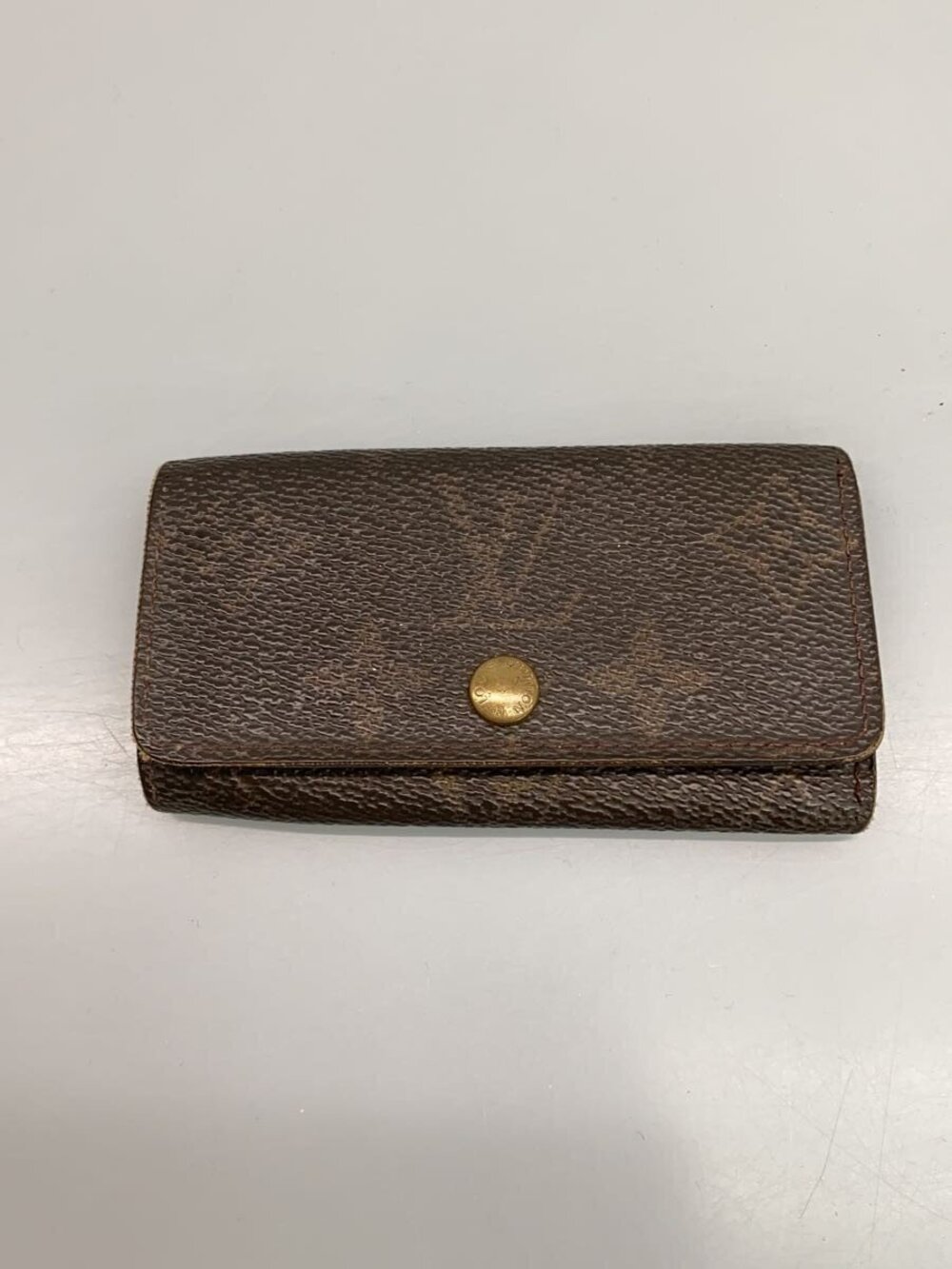 LOUIS VUITTON Multicles Monogram Eclipse Black Leather Brown Patterned